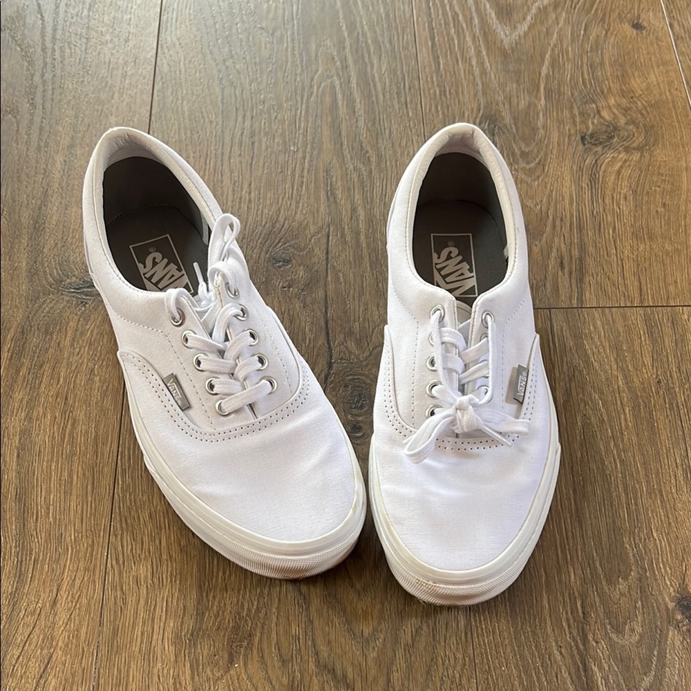 Vans White Canvas Sneakers